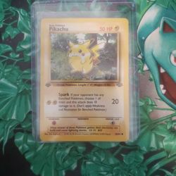Pokemon TCG 1999 60/64 Jungle 1st Edition Pikachu Predict PSA 8