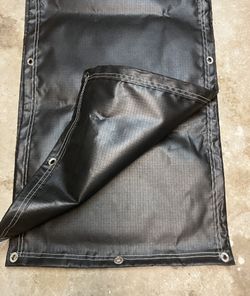 2 Black Vinyl Banners Approx 120”x24” (Blank)