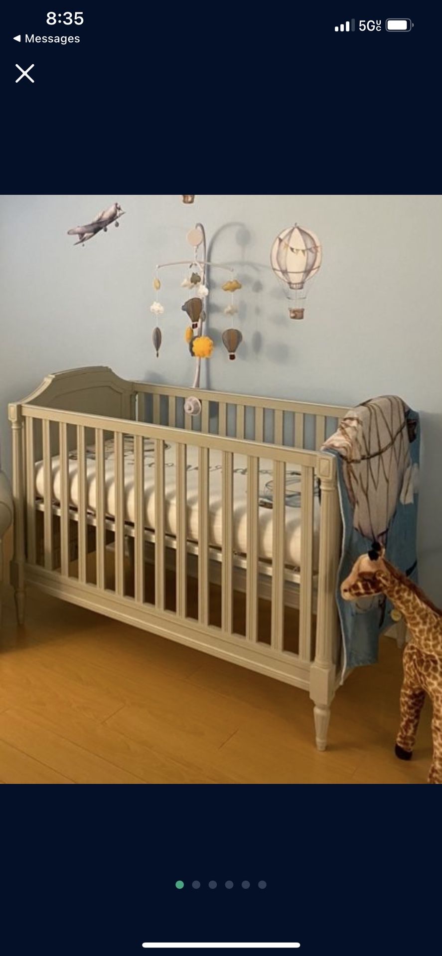 Blythe Upholstered Convertible Crib From PotteryBarn Kids