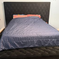 Queen Size Bed frame With Vanity 