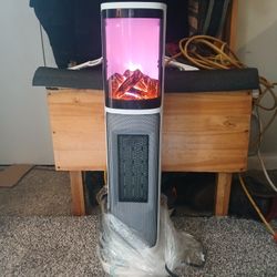 Oscillating Tower Space Heater W/3 D Flame.with Remote