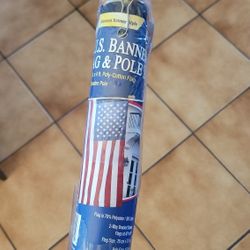 Brand New American Flag With Pole