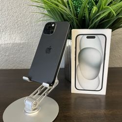 Iphone 15 With Box  Unlocked 128 Gb Black Used