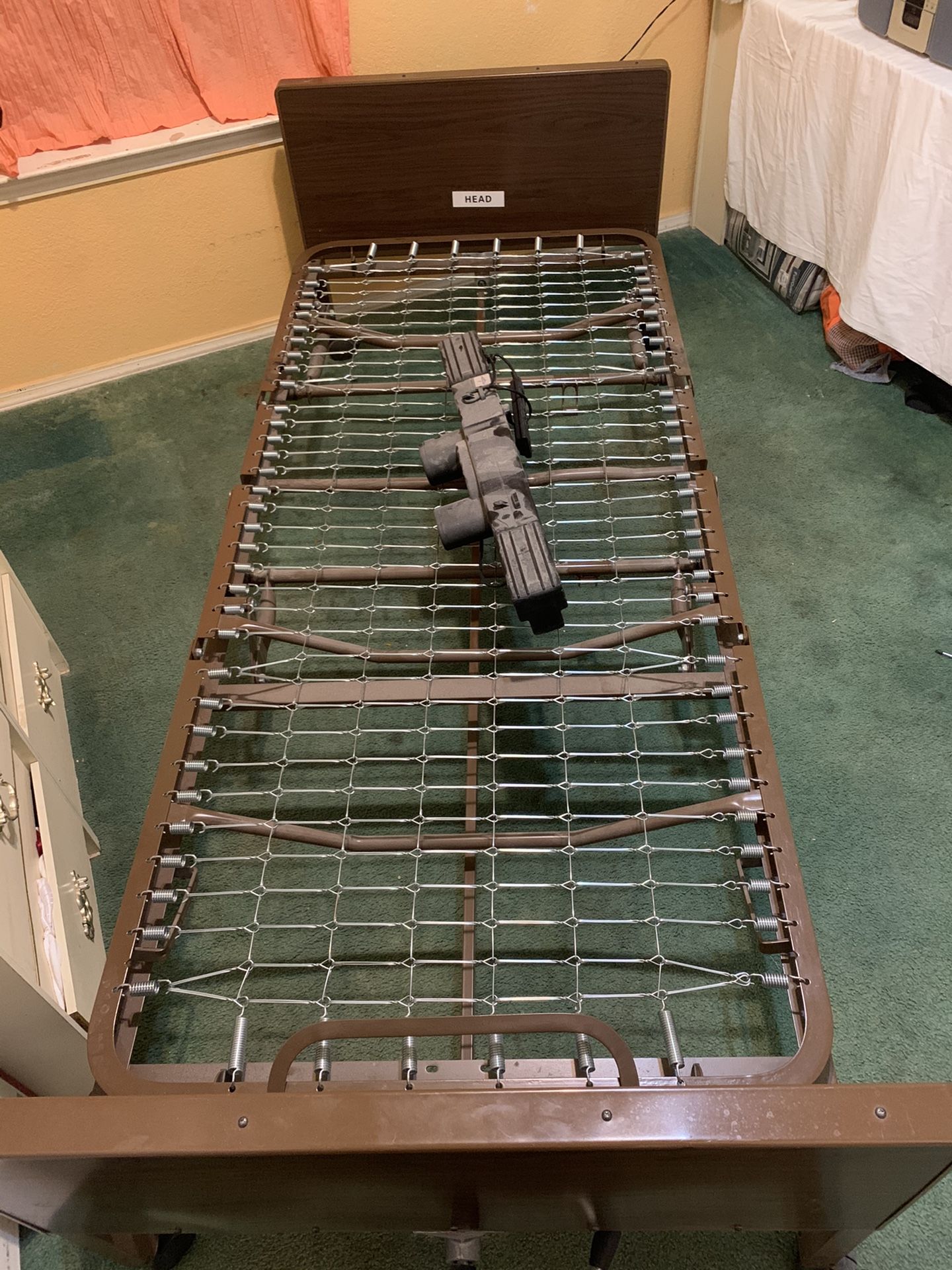 Hospital bed electric motor up and down function