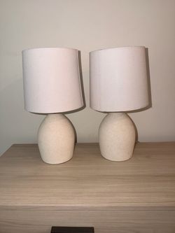 White Stone Lamps (2)