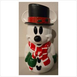 Disney Parks "Winter Fun at Disney Parks" Mickey Mouse Snowman Popcorn / Treat Bucket