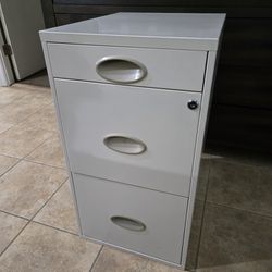 3-Drawer Metal Filing Cabinet - Beige

