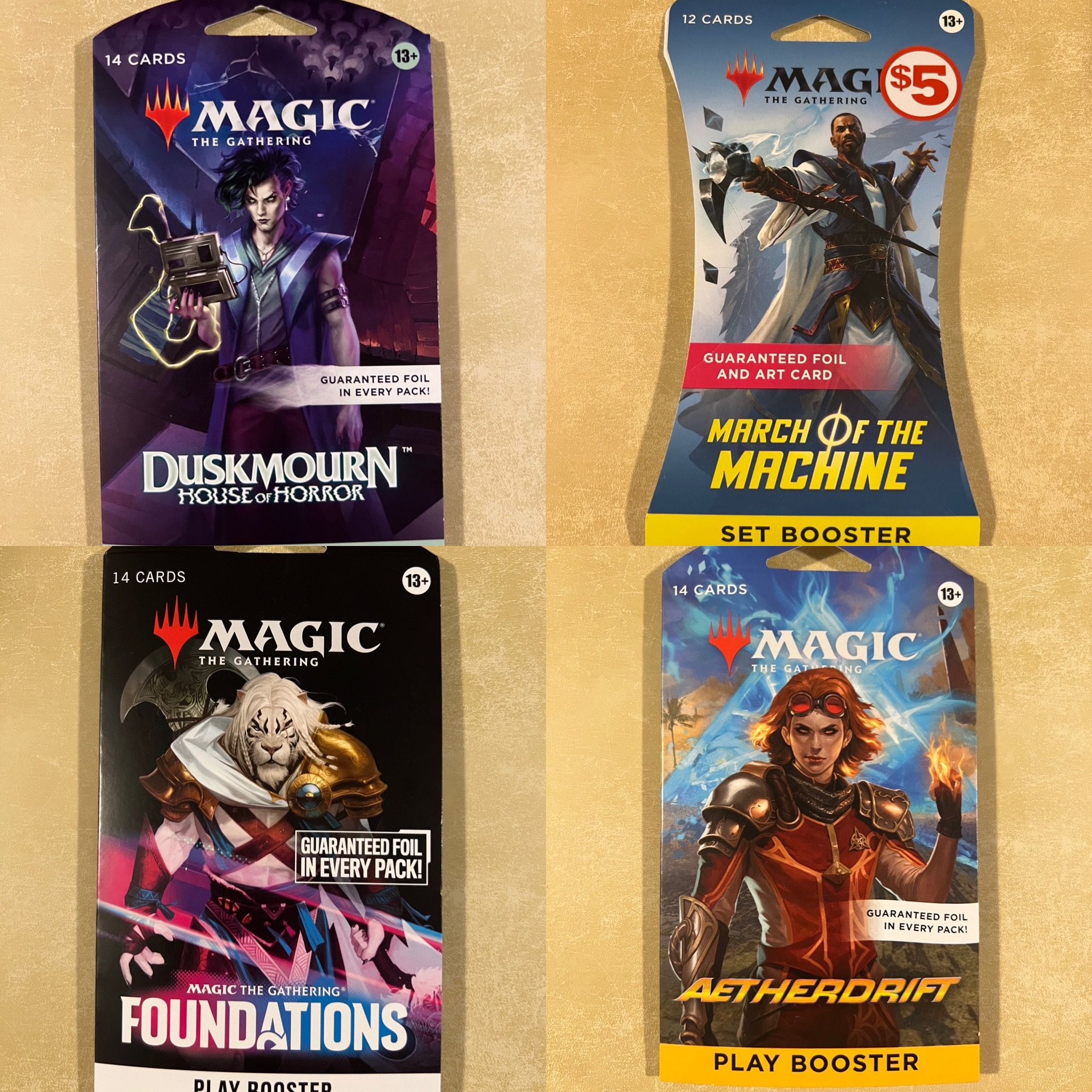 Magic: The Gathering Booster Packs – Various Sets! Selling MTG booster packs from different sets—sealed brand new!