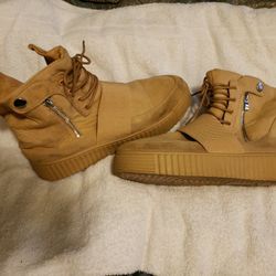 BG Rouge Helium Women's Brown Tan Zippered Boots Size 10