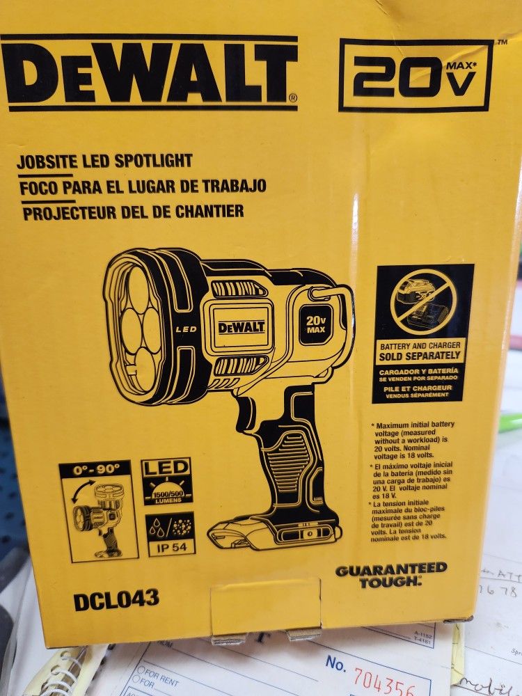 Dewalt 20v Cordless Led Jobsite Spotlight