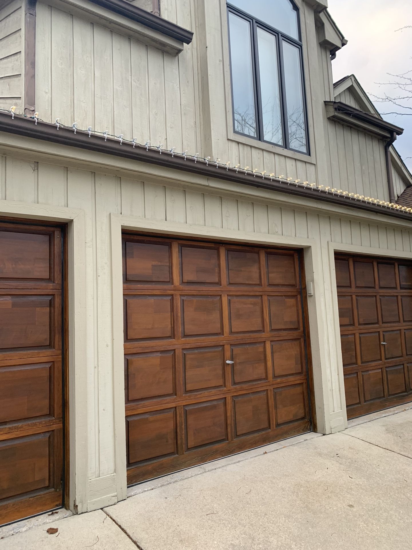 8x7 Wood Garage Doors w/ NEW Tracks and Springs - $500 for all 3