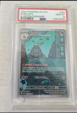 2024 POKEMON SFA EN-SHROUDED FABLE ILLUSTRATION RARE #069 DUSCLOPS PSA 10