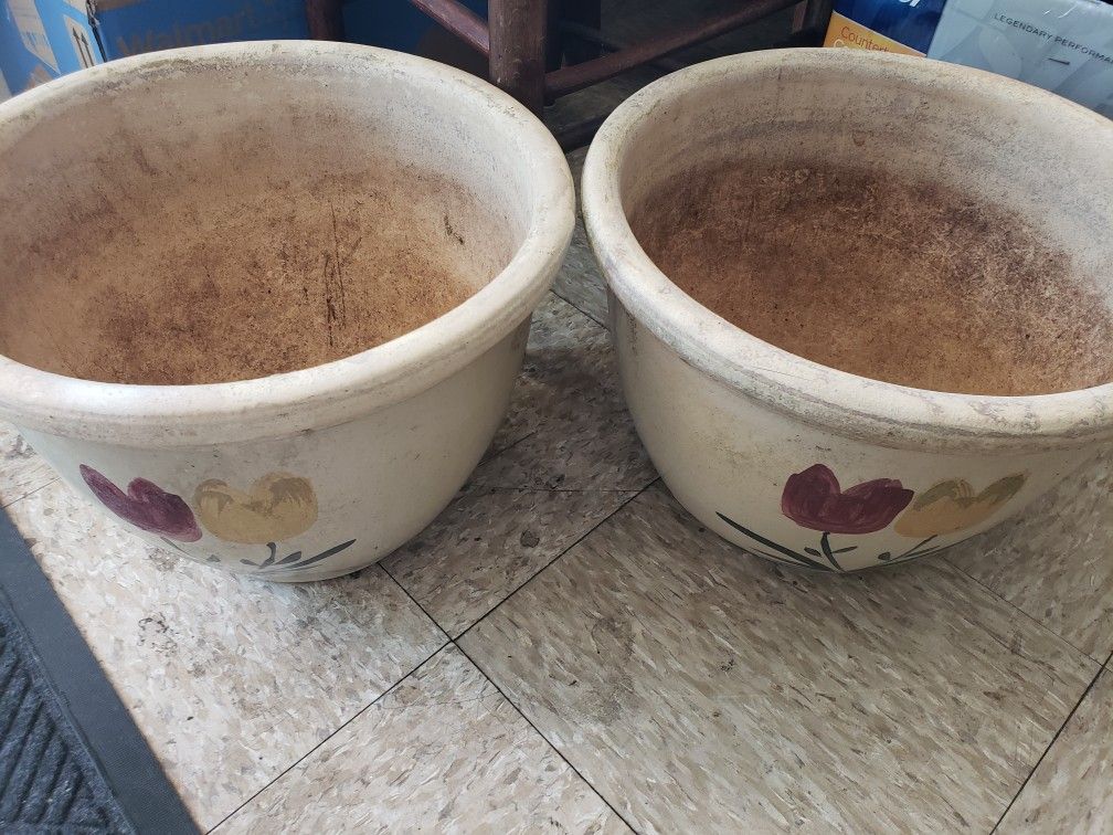 Vintage planting pots