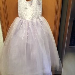 Little Girls Easter Lavender Ballgown With Sequins And Tulle Size 10