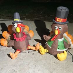 Inflatable Thanksgiving Turkeys Set Of 2 