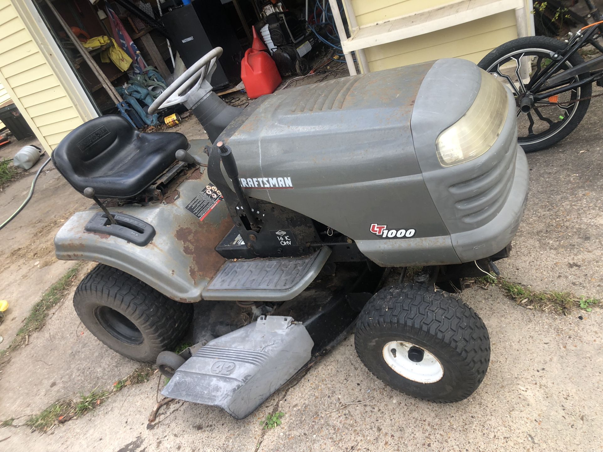 Craftsman Lt1000 With Parts Mower