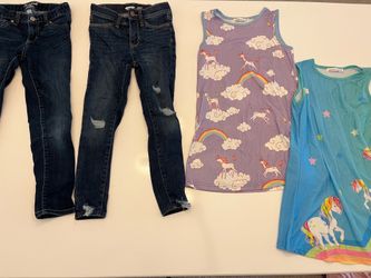 Girls Size 7 4- Piece Jeans and Dresses Lot