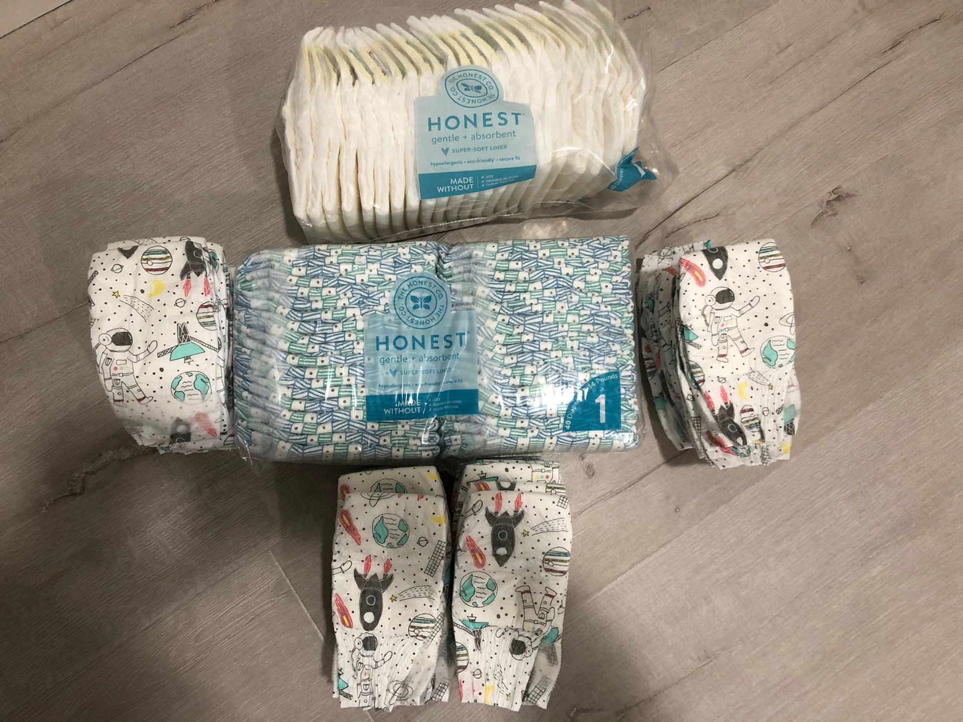 Diapers Size 1 90 Total Mixed Brand