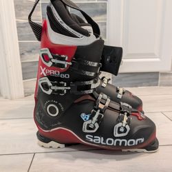 Salomon Ski Set - X Pro 80 Boots (Size 14), Enduro Skis, Helmet & Goggles