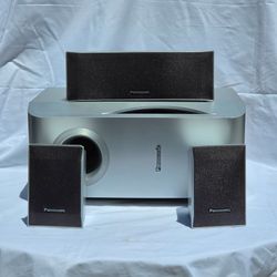 Panasonic Home Theater Speakers Bundle – Subwoofer + 3 Speakers (Untested)