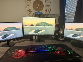 3 X Gaming Monitors - Acer 120Hz | Lenovo 75Hz