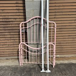 Pink twin children bed