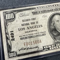 $100 1929 Los Angeles 