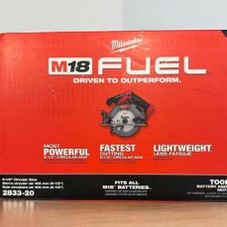 Milwaukee New 61/2” Circular Saw M18 Fuel Brushless 