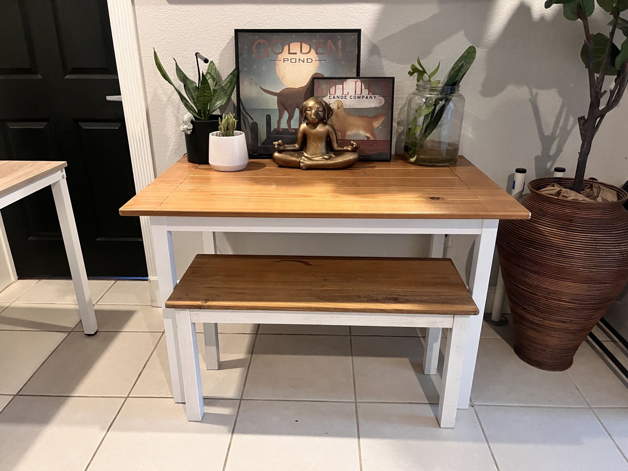 45" Country Style Small Wood Dining Table or Desk