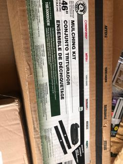 Mulching kit for riding mower.