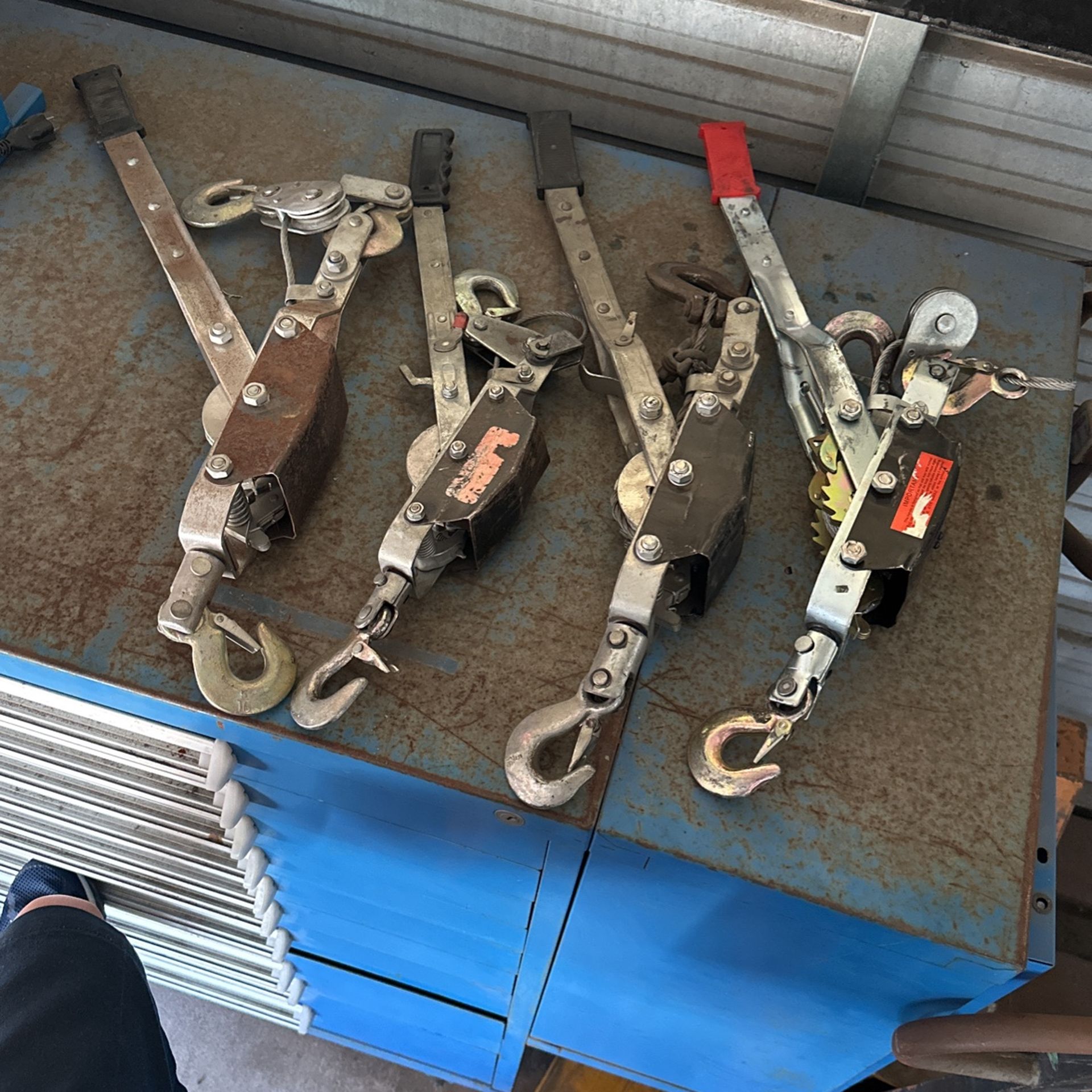 Come A Long Winch Cable Jeep Off Roading Tool Strap Pulley 