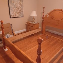 Queen Headboard and Footboard and Bookcase 