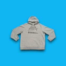 Nike baseball sportswear club fleece pullover hoodie grey men’s XL  