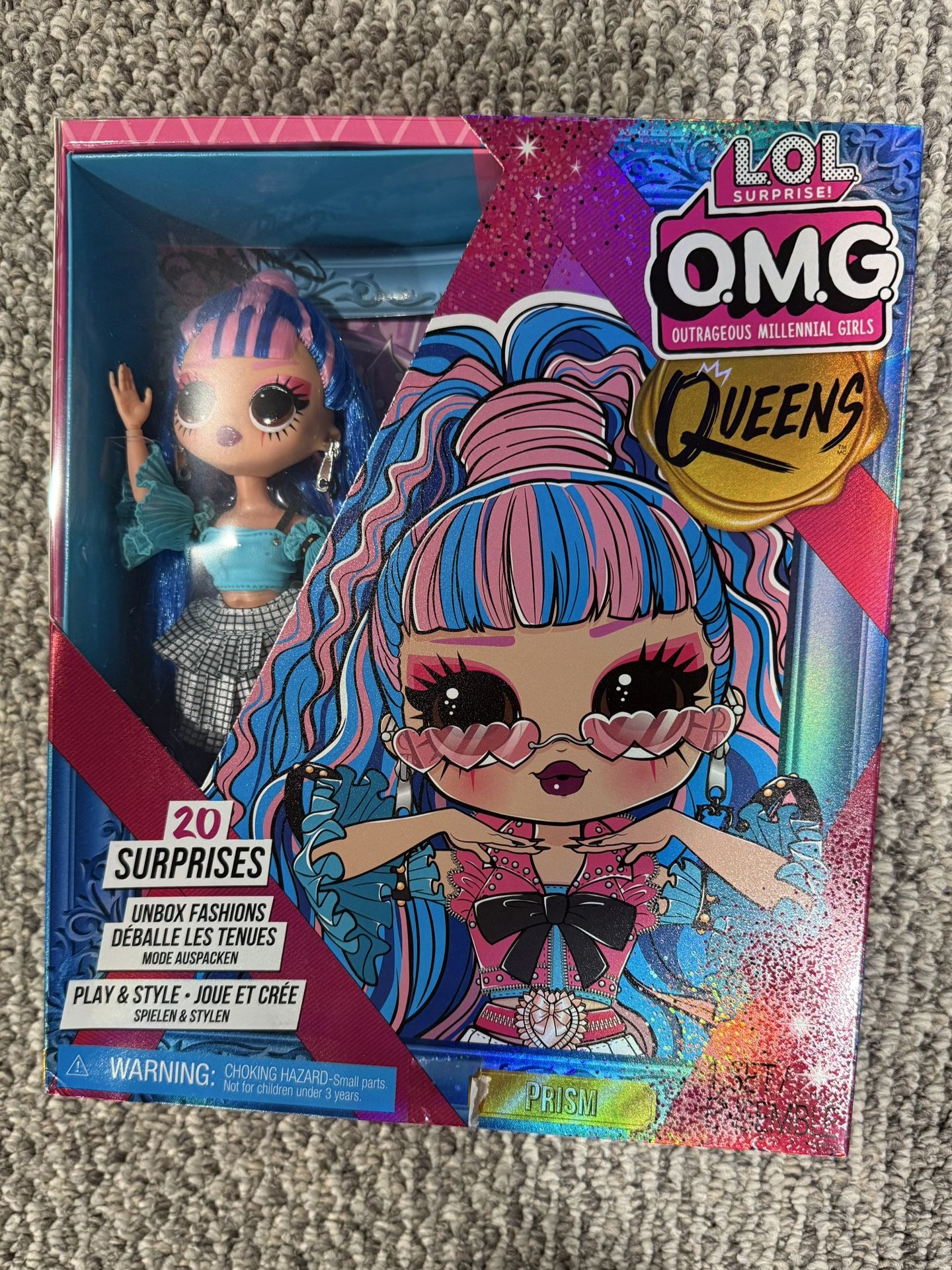 NEW- LOL Surprise OMG Queens Prism Fashion Doll with 20 Surprises Including Outfit and Accessories f
