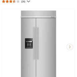Stainless steel Side by Side Refrigerator almost new