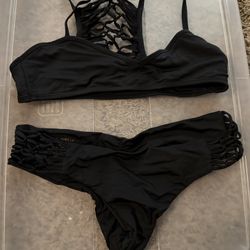 $5 Siempre Golden Black Small Swimsuit