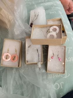 Earrings hand made .