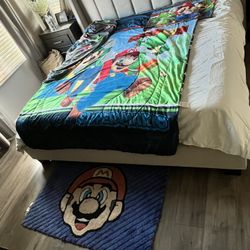 Super Mario Bed Set Complete New  Twin