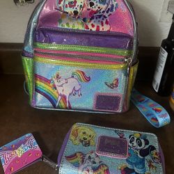 Loungefly LISA FRANK -90s Backpack/wallet