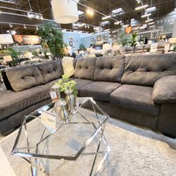 Ashley Slate/Dark Grey Sectional Couch!