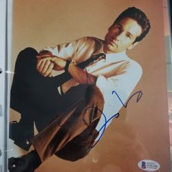 X-files TV Show, David Duchovny Autograph. Beckett Authenticated