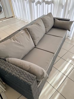 Outdoor 3 seater sofa with cover