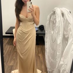 Beige/Tan/Gold dress