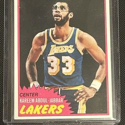 Kareem Card  Topps 1981