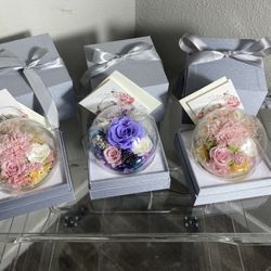 Mother’s Day Preserved Flowers  with LED Mood Light 