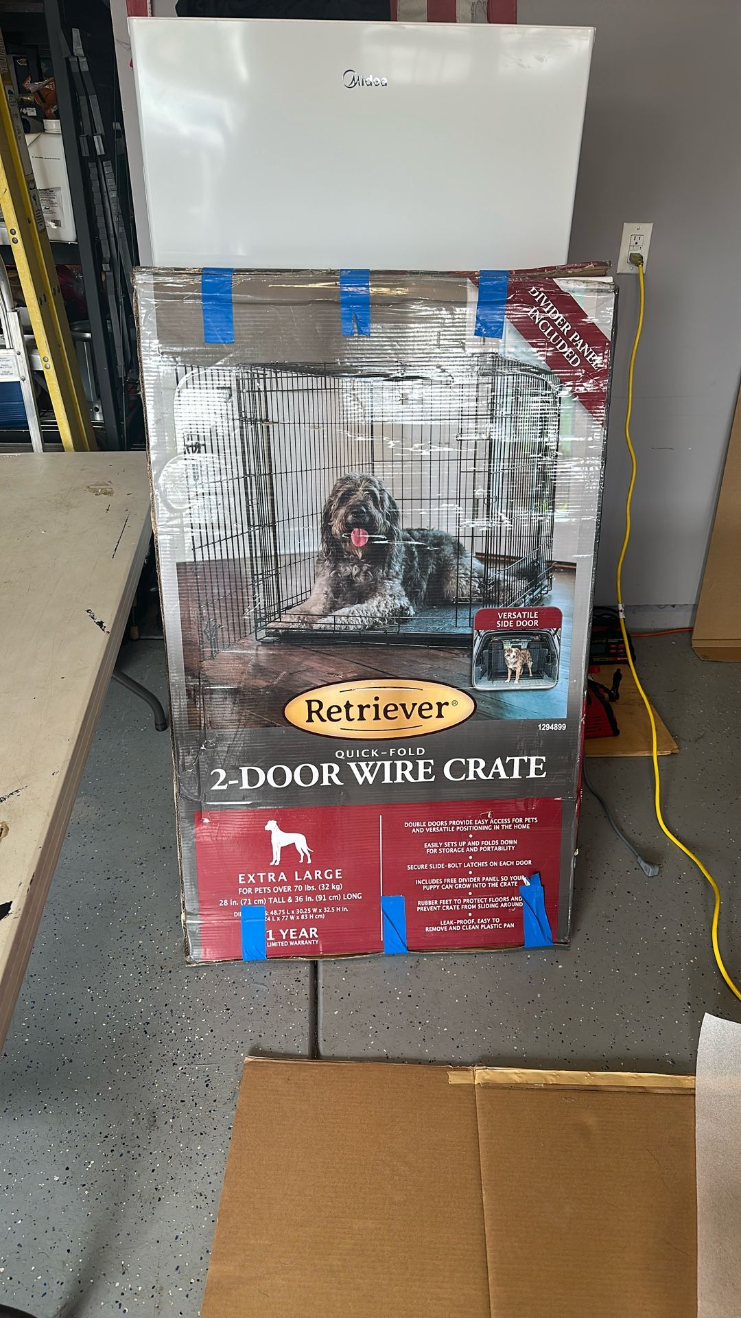 Large wire dog crate