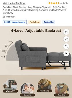 Chair convertible sleeper
