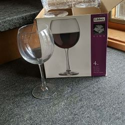 Brand New Red Wine Glasses 