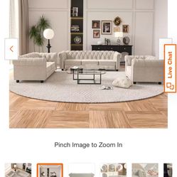 Morten ford Chesterfield 3 Piece Set 