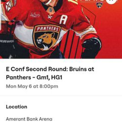 Bruins Vs Panthers Tickets 